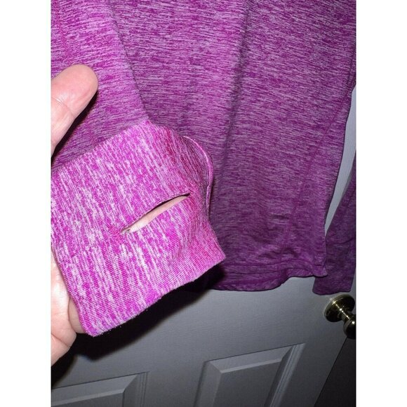 LULULEMON Run Dash Long Sleeve Tee Running Top Violet Purple Ruched Back - Picture 3 of 7